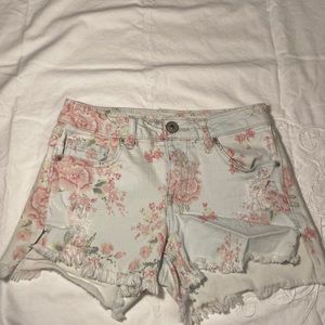Cute, flower printed jean short
